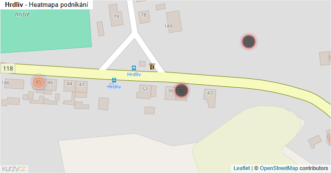 Hrdlív - mapa podnikání