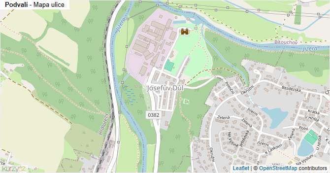 Podvalí - mapa ulice