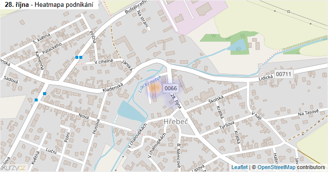 28. října - mapa podnikání