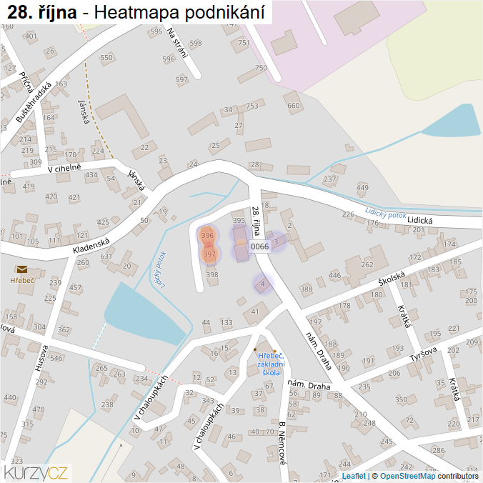 Mapa 28. října - Firmy v ulici.