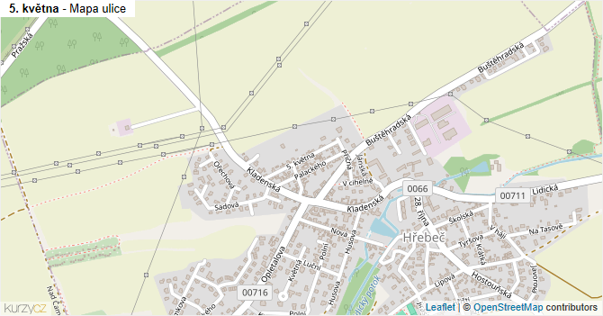 5. května - mapa ulice