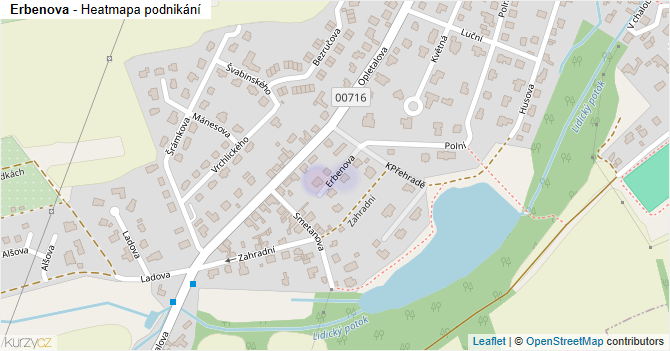 Erbenova - mapa podnikání
