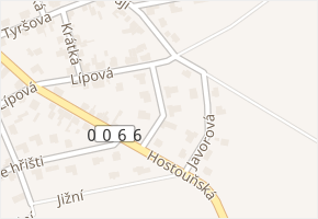 Habrová v obci Hřebeč - mapa ulice