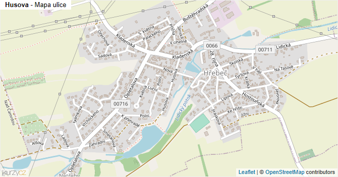 Husova - mapa ulice