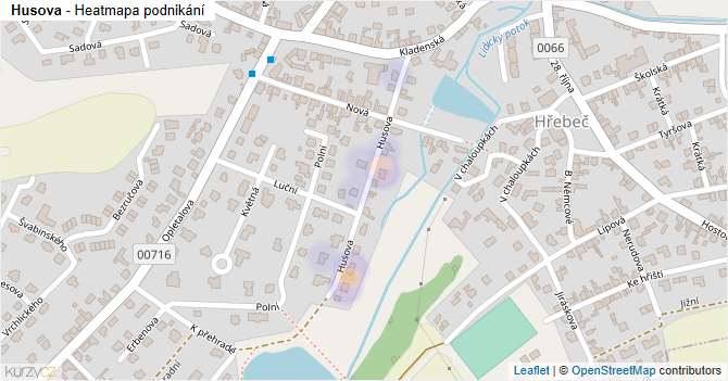 Husova - mapa podnikání