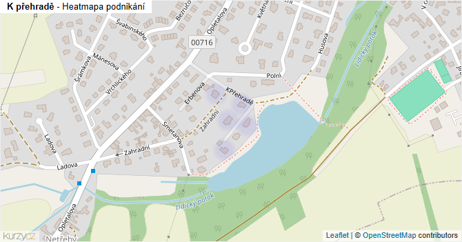 K přehradě - mapa podnikání