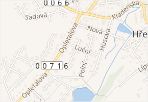 Květná v obci Hřebeč - mapa ulice