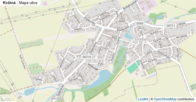 Květná - mapa ulice