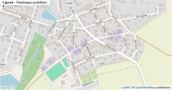Lípová - mapa podnikání