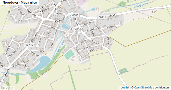 Nerudova - mapa ulice