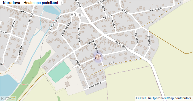 Nerudova - mapa podnikání