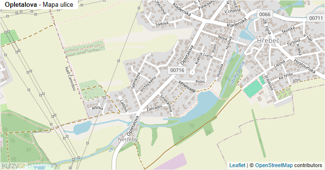 Opletalova - mapa ulice