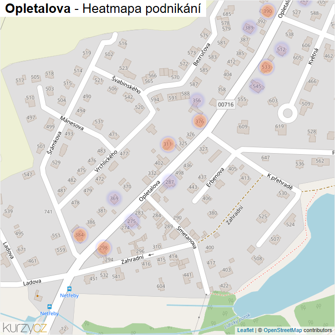 Mapa Opletalova - Firmy v ulici.