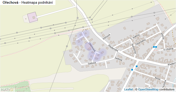Ořechová - mapa podnikání