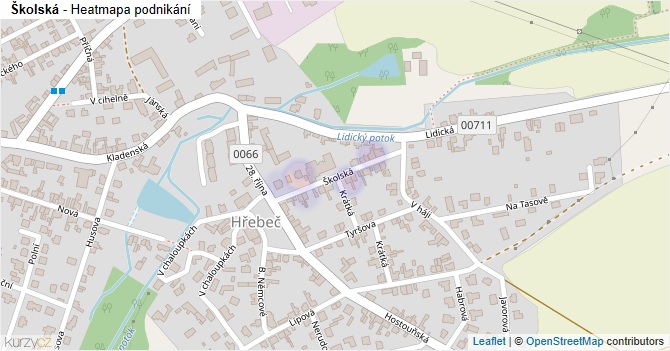 Školská - mapa podnikání