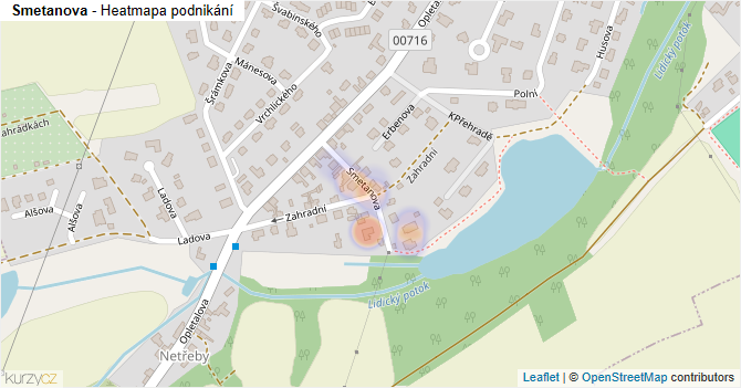 Smetanova - mapa podnikání