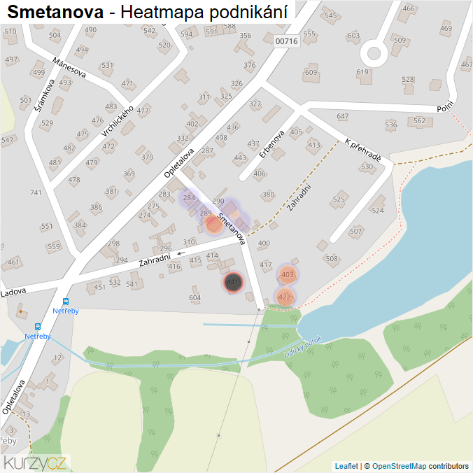 Mapa Smetanova - Firmy v ulici.