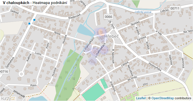 V chaloupkách - mapa podnikání