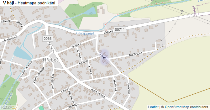 V háji - mapa podnikání