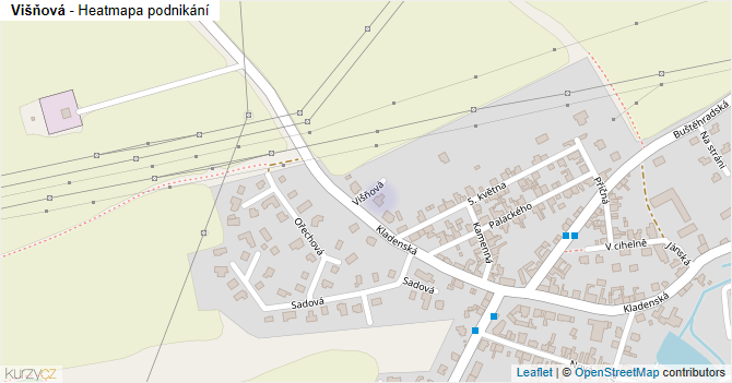 Višňová - mapa podnikání