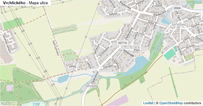 Vrchlického - mapa ulice