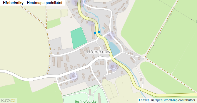Hřebečníky - mapa podnikání