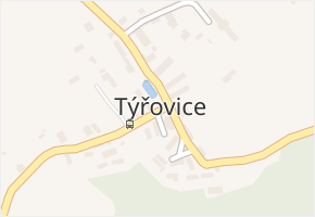 Týřovice v obci Hřebečníky - mapa části obce