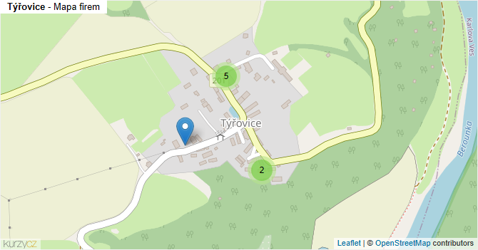 Týřovice - mapa firem