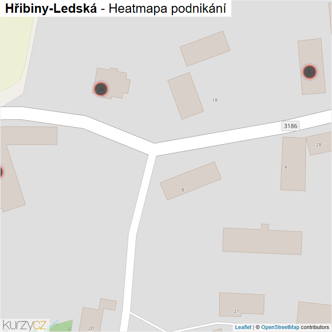 Mapa Hřibiny-Ledská - Firmy v obci.