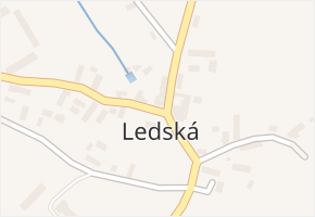 Ledská v obci Hřibiny-Ledská - mapa části obce