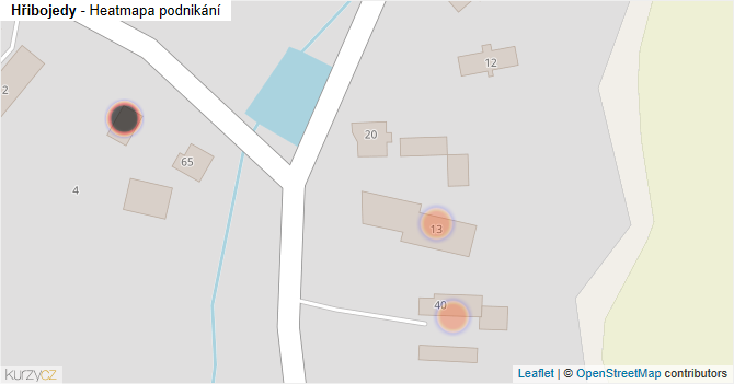 Hřibojedy - mapa podnikání