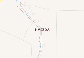 Hvězda v obci Hřibojedy - mapa části obce
