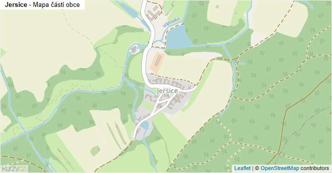 Jersice - mapa části obce