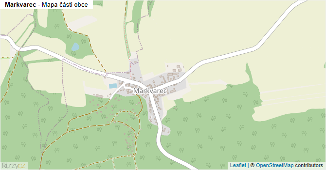 Markvarec - mapa části obce