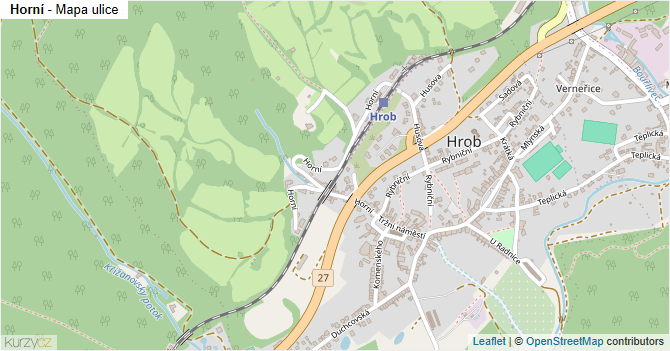 Horní - mapa ulice