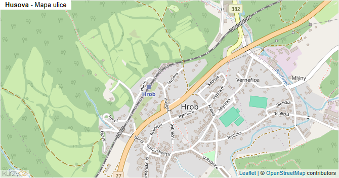 Husova - mapa ulice