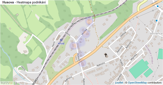 Husova - mapa podnikání