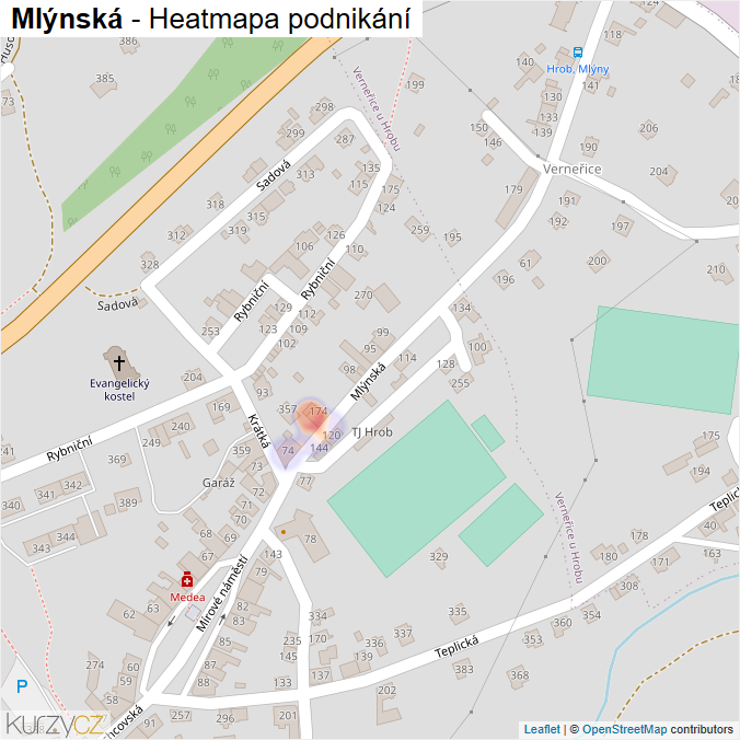 Mapa Mlýnská - Firmy v ulici.