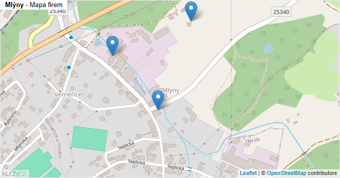 Mlýny - mapa firem