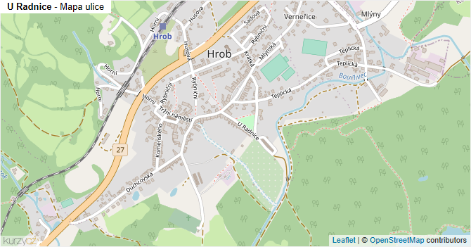 U Radnice - mapa ulice