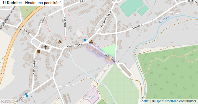 U Radnice - mapa podnikání