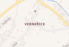 Verneřice v obci Hrob - mapa části obce