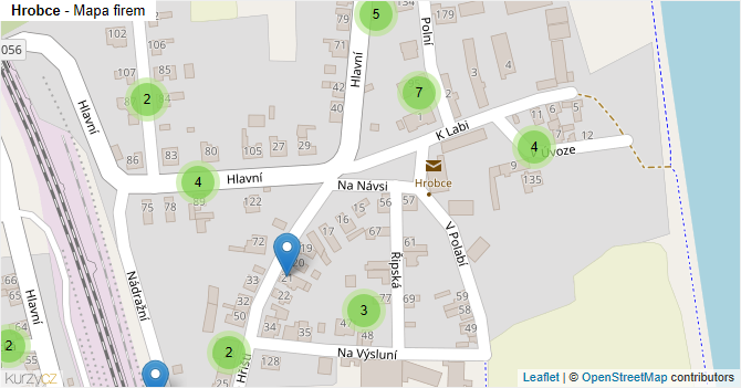 Hrobce - mapa firem