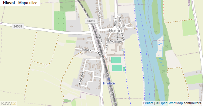 Hlavní - mapa ulice