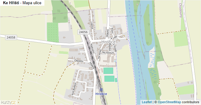 Ke Hřišti - mapa ulice