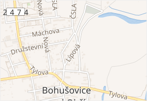 Lipová v obci Hrobce - mapa ulice