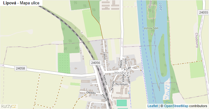 Lipová - mapa ulice
