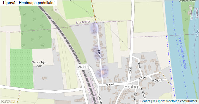 Lipová - mapa podnikání