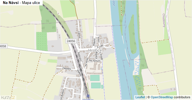 Na Návsi - mapa ulice