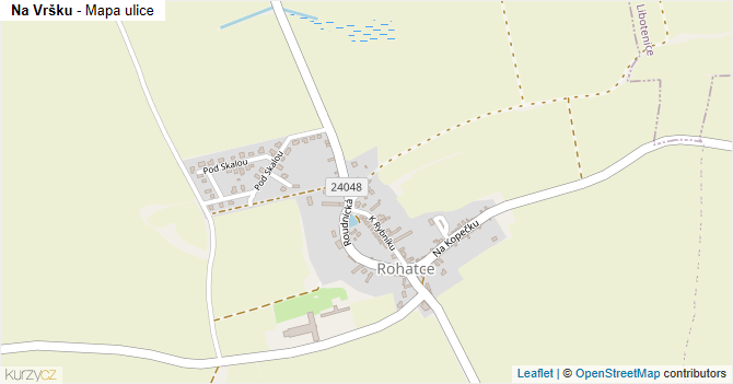 Na Vršku - mapa ulice